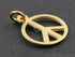 24K Gold Vermeil Over Sterling Silver Circle With Peace Charm -- VM/CH8/CR21
